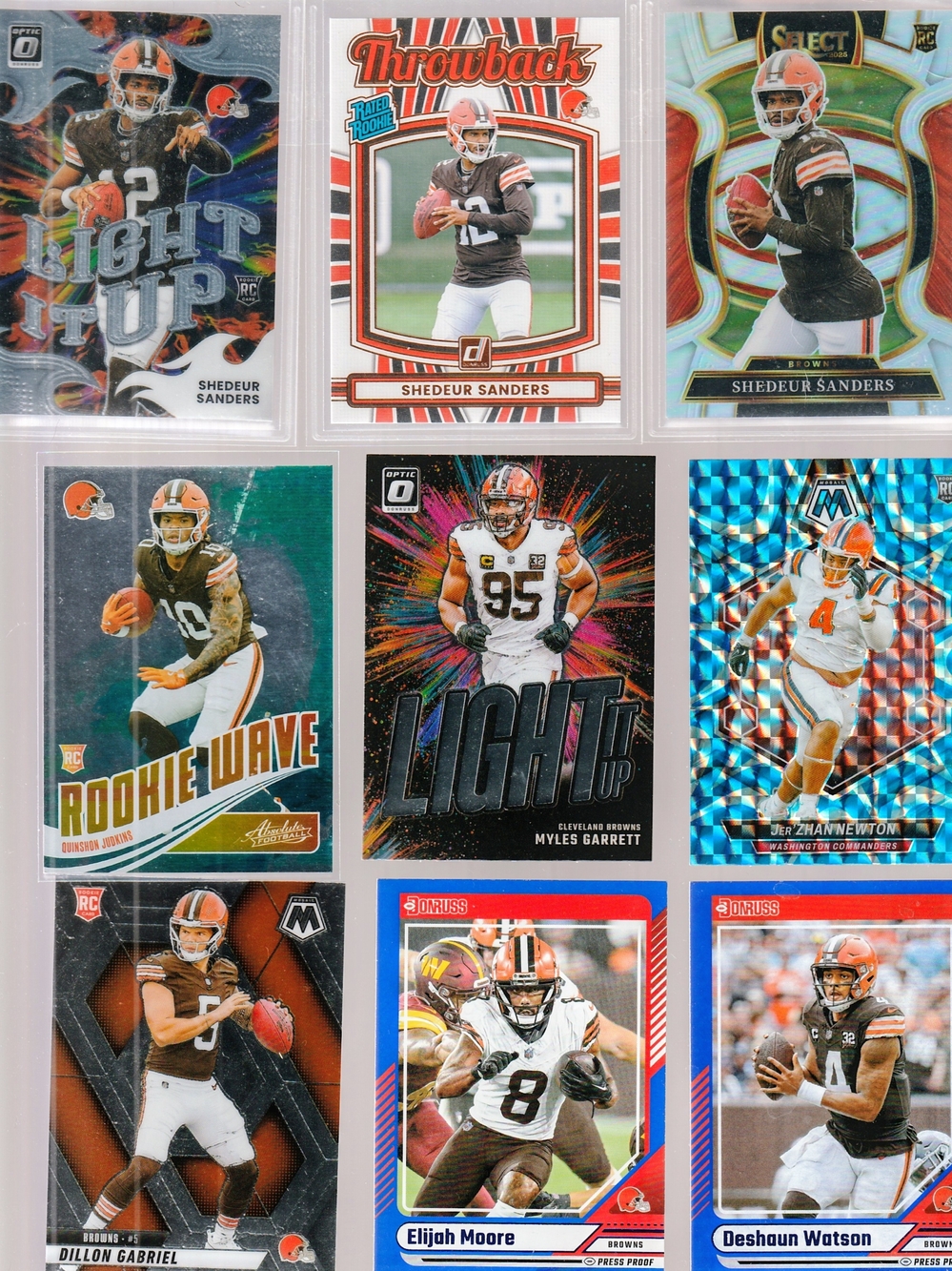 Cleveland Browns Shaduar Sanders Rookie Cards Mint Free Shipping